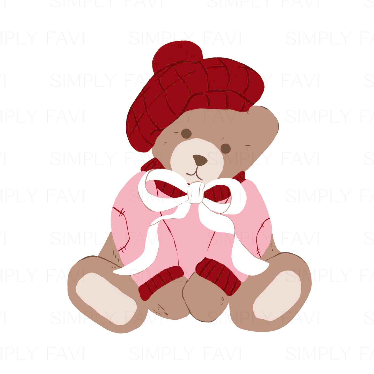 Bow Bear PNG