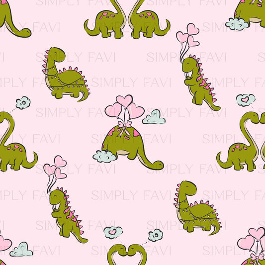 Dino Love (set of 2) Pink