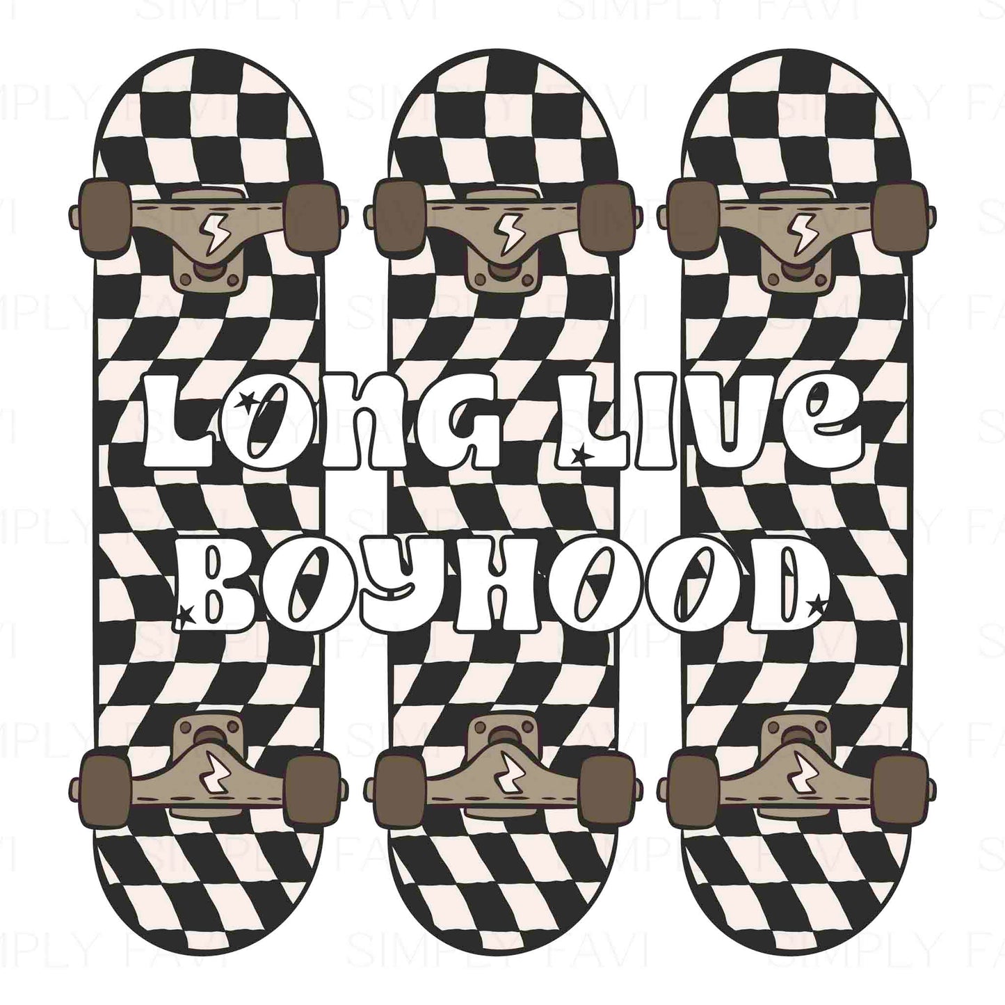 Long Live Boyhood Skateboard PNG