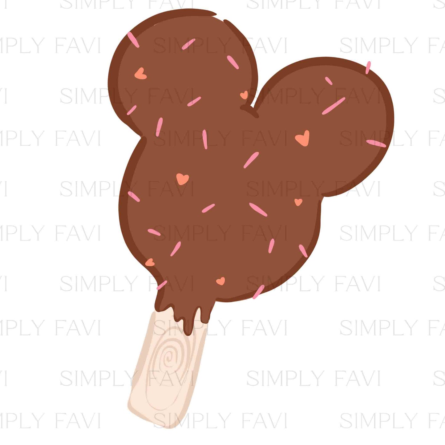 Love Hearts on Ice Cream PNG (set of 2)