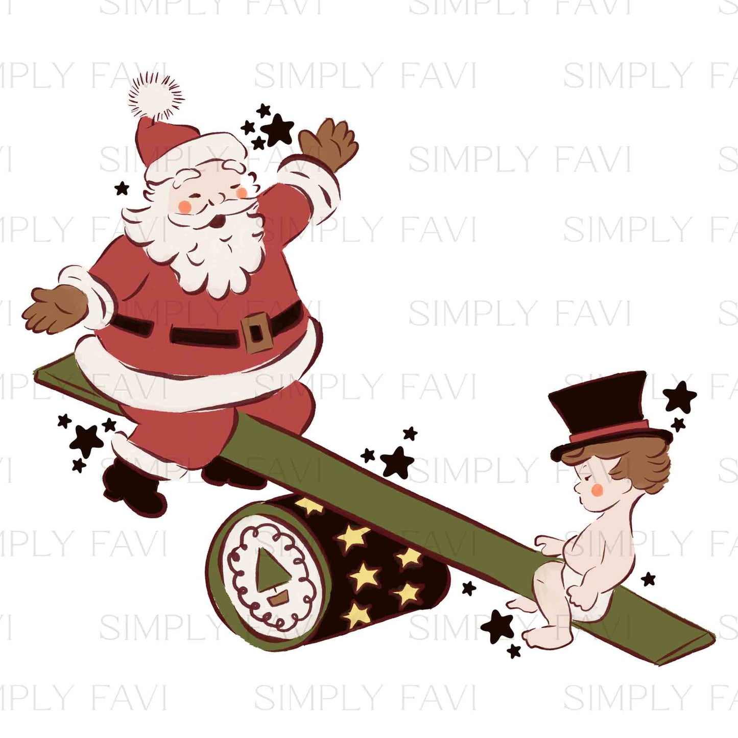 Playful Santa PNG