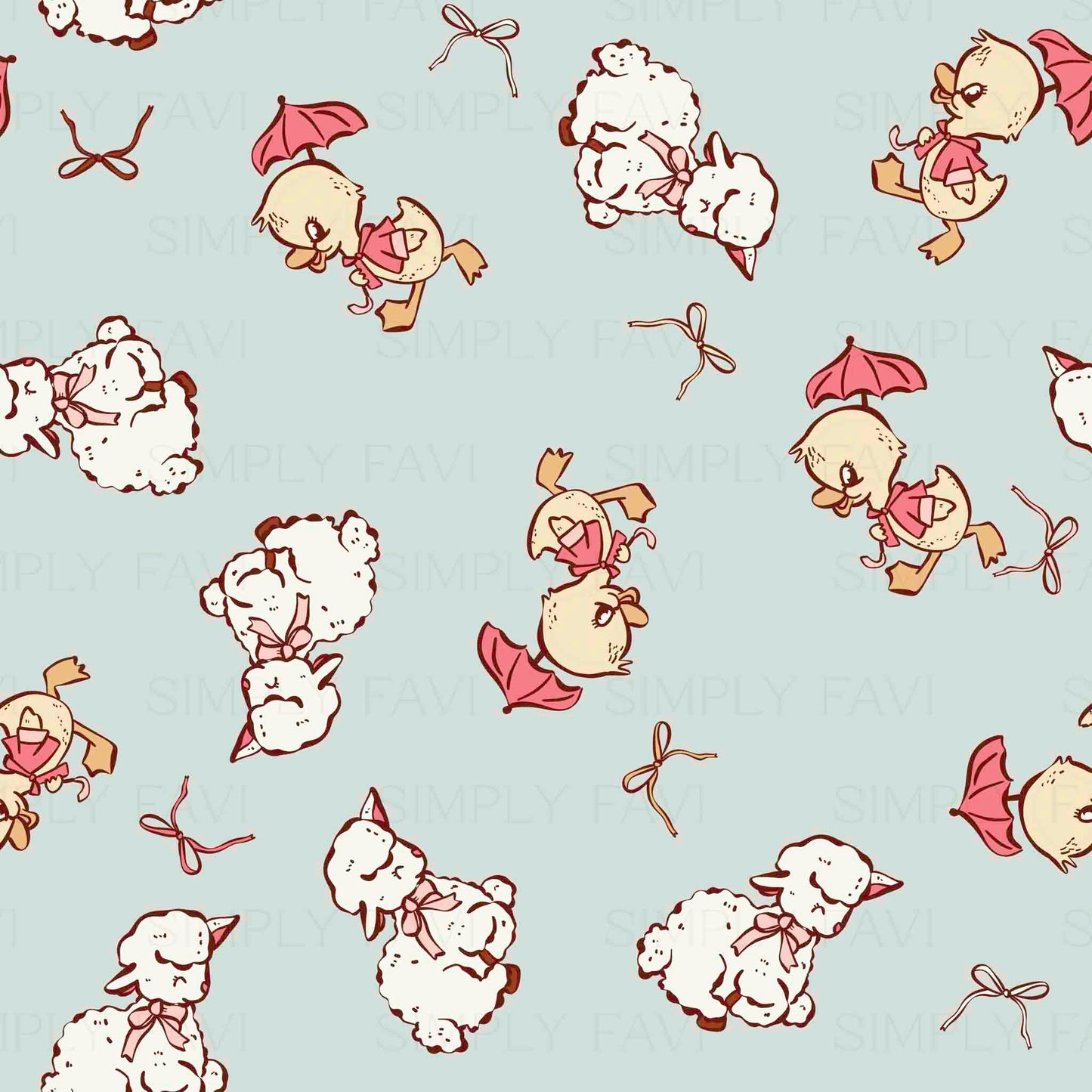 Retro Ducks+Sheep