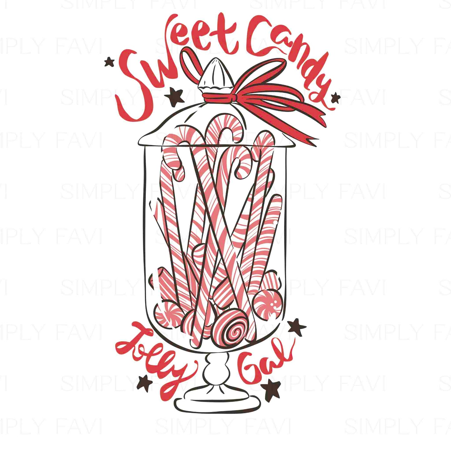 Candy Cane Jar