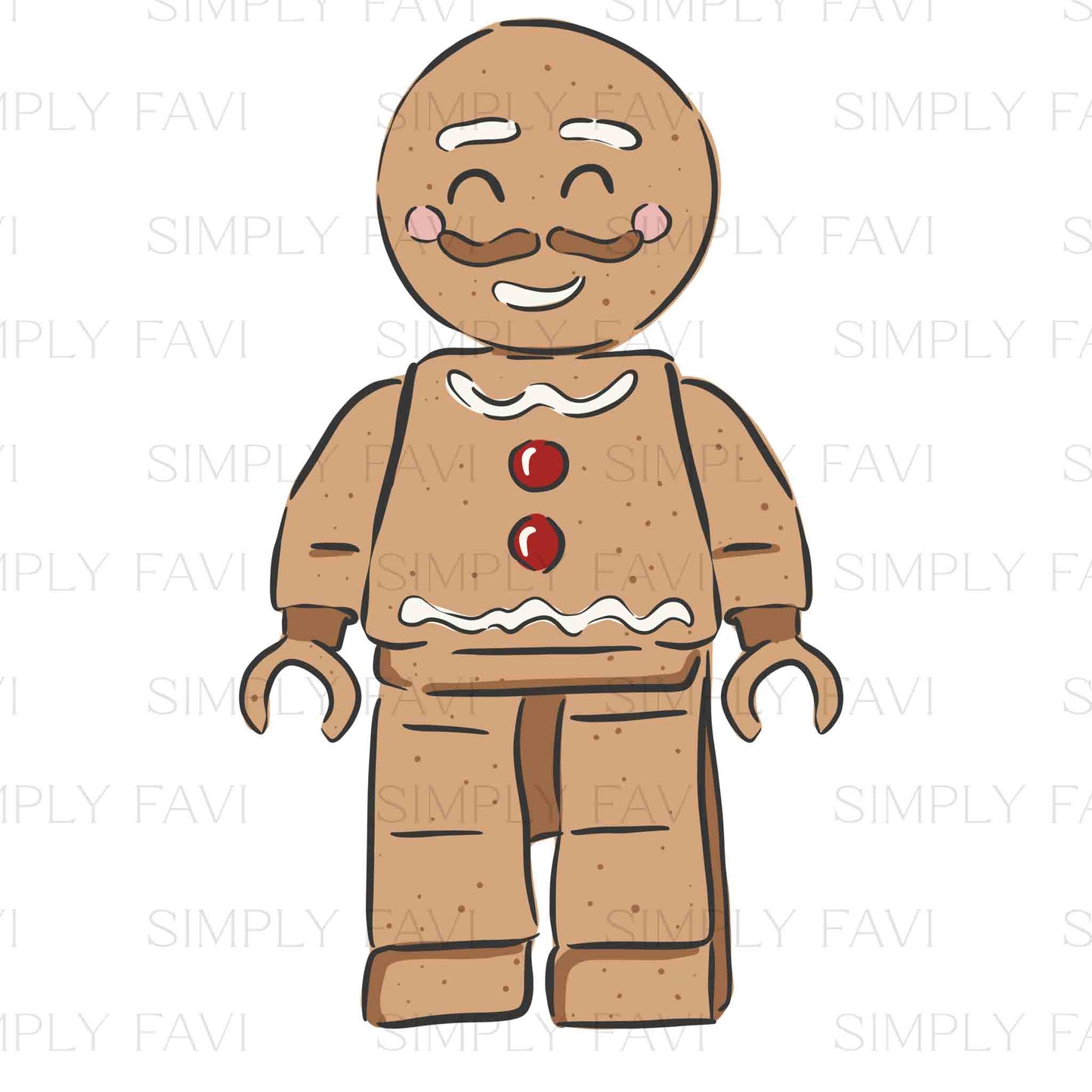 Gingerbread Blocks (set of 2) PNG