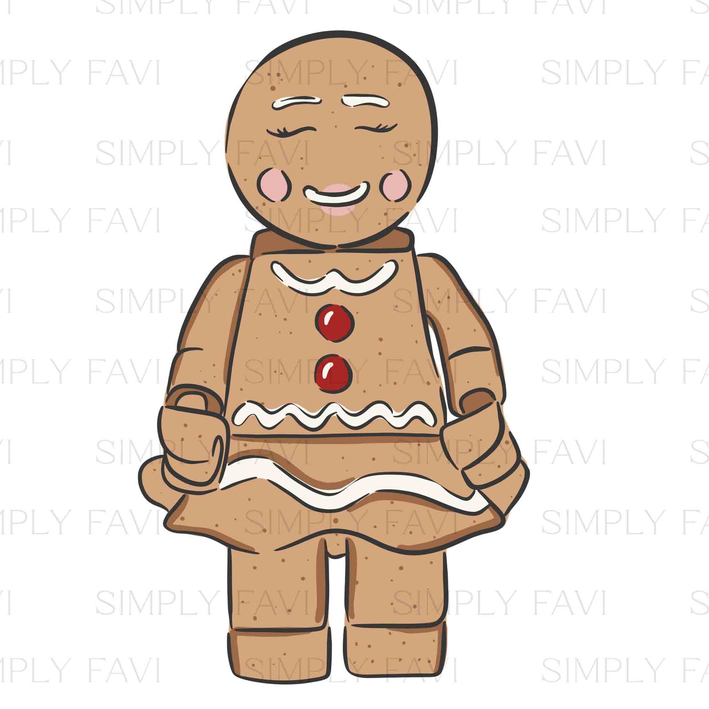 Gingerbread Blocks (set of 2) PNG