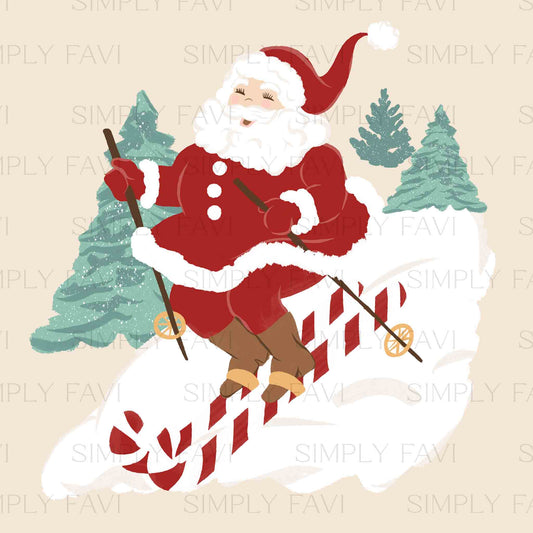 Sledding Santa PNG