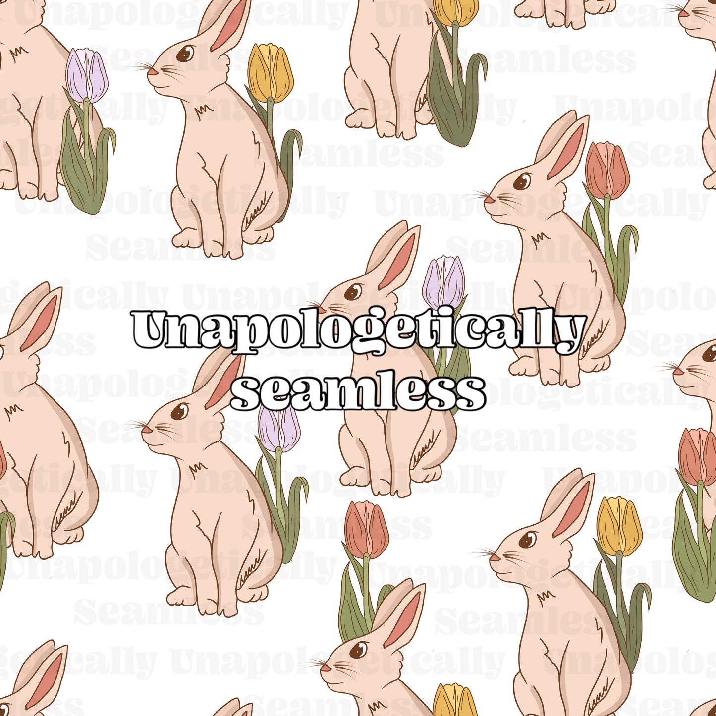 Bunny and Tulips