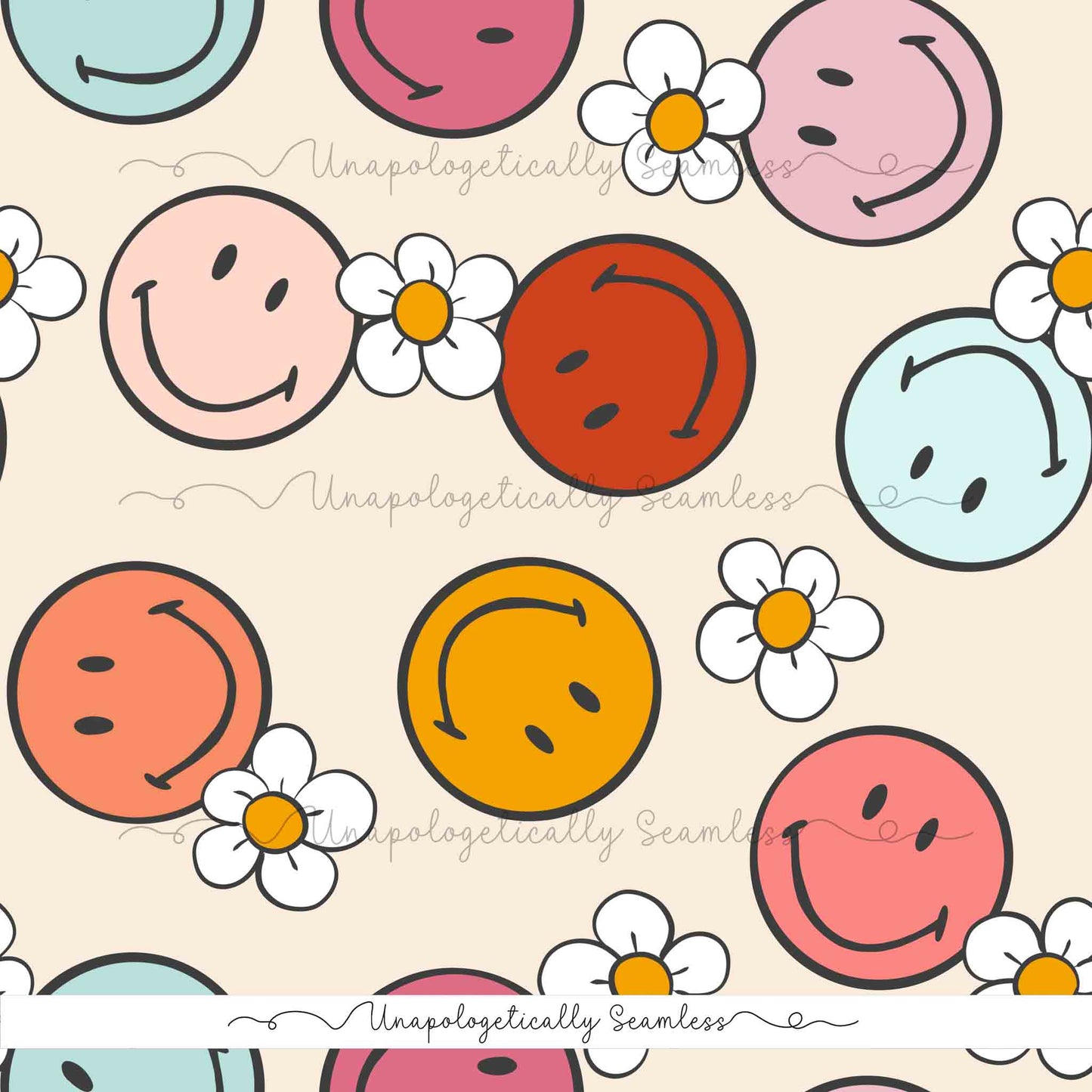 Floral Retro Smilies