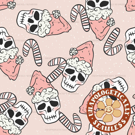 Pink Skelly Santa