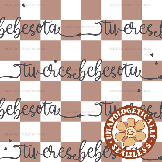 Tu Eres Bebesota - Brown Checkered